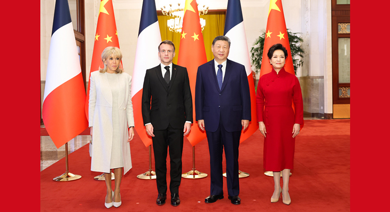 習(xí)近平同法國總統(tǒng)馬克龍舉行會談